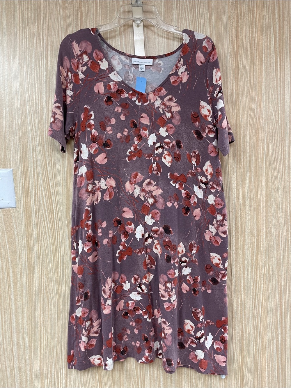 J. Jill Purple Floral Knit Dress Size Medium